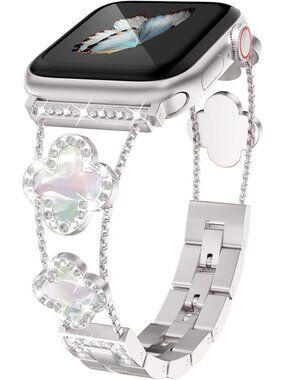 Sparkling Diamond Metal Bands for Apple Watch Series 2-11, Stylish & Chic